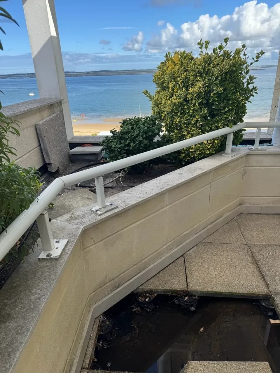 Terrace of a seafront apartment